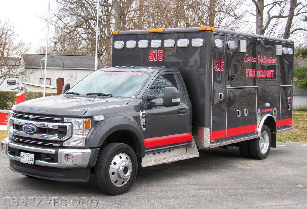 Ambulance 515:
2021 Ford F-550 4x4 / Horton 603 Module

 This Unit Is Also Equipped With A Stryker Power Load System, Liquid Spring Suspension And a HOPS Rollover Protection System.