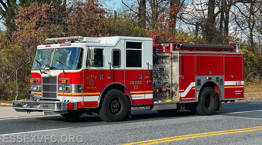 Engine 511:
1999 Pierce Dash
(1250GPM/750GWT)
Ex E351